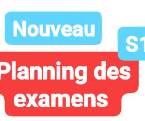 Plannings des Examens  du S1
